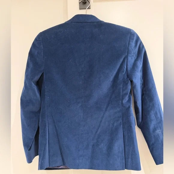 Boys Michael Kors Blue Velvet Blazer